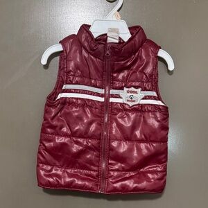 Burgundy Puffer Vest